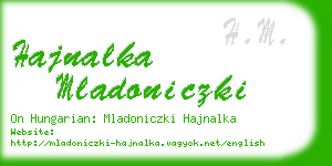 hajnalka mladoniczki business card